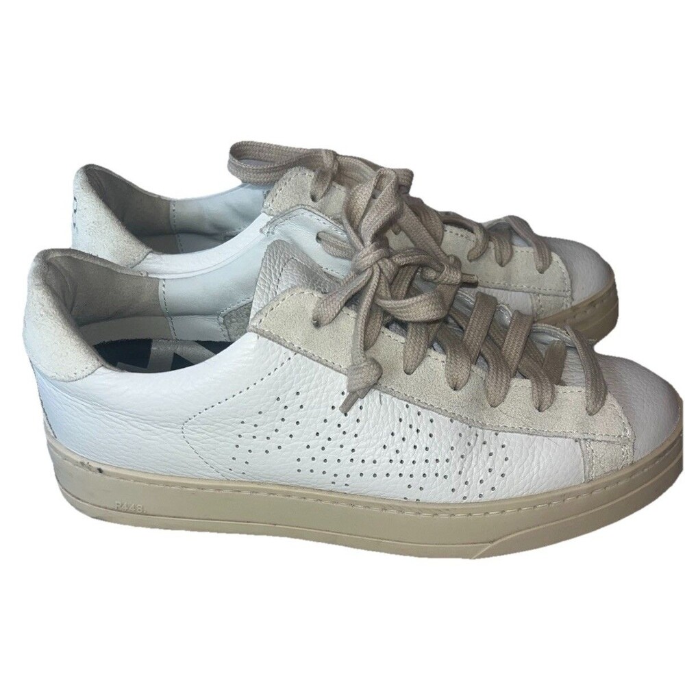P448 White Size 35 / US 5/5-5 Fashion Sneaker Athletic Shoes Leather Women